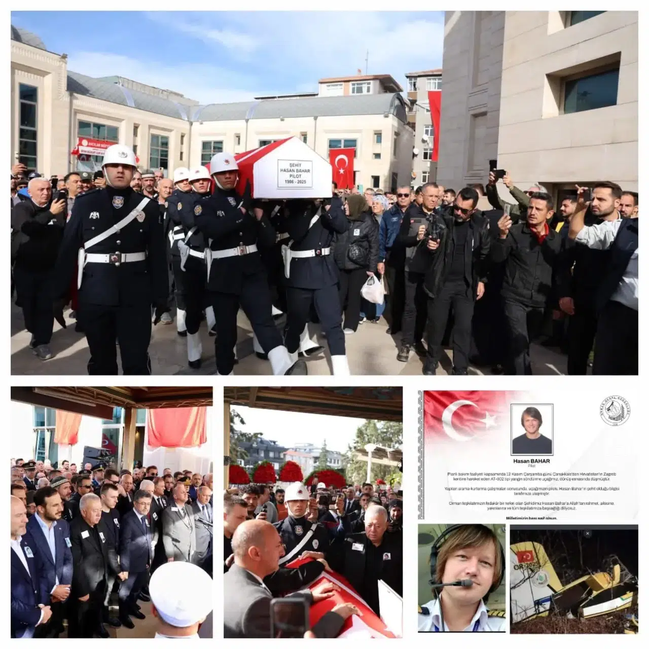 ŞEHİT PİLOT HASAN BAHAR EBEDİ FİLOYA UĞURLANDI!