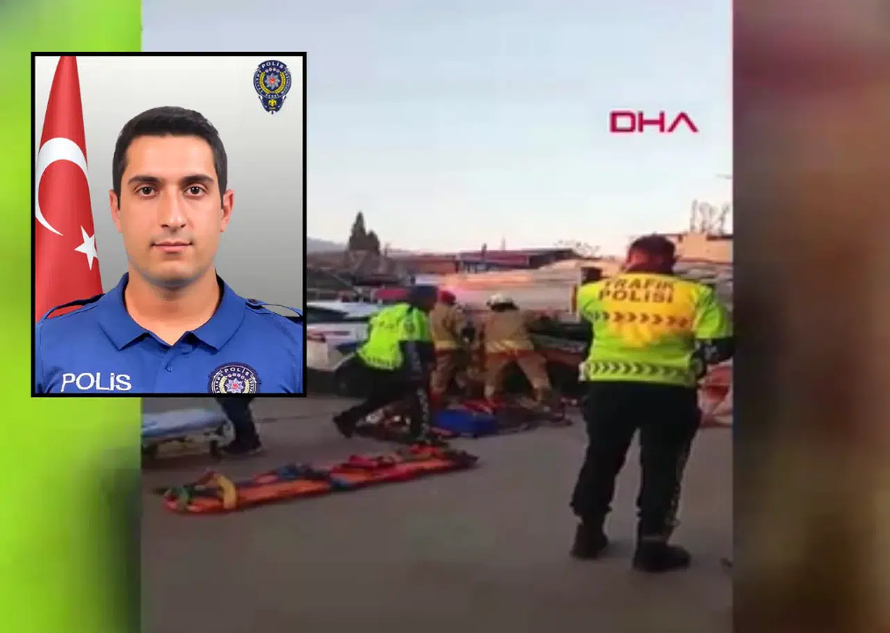 TRAFİK POLİS OTOSU TIR’A ÇARPTI!BİR POLİS ŞEHİT OLDU! BİR POLİS YARALI!