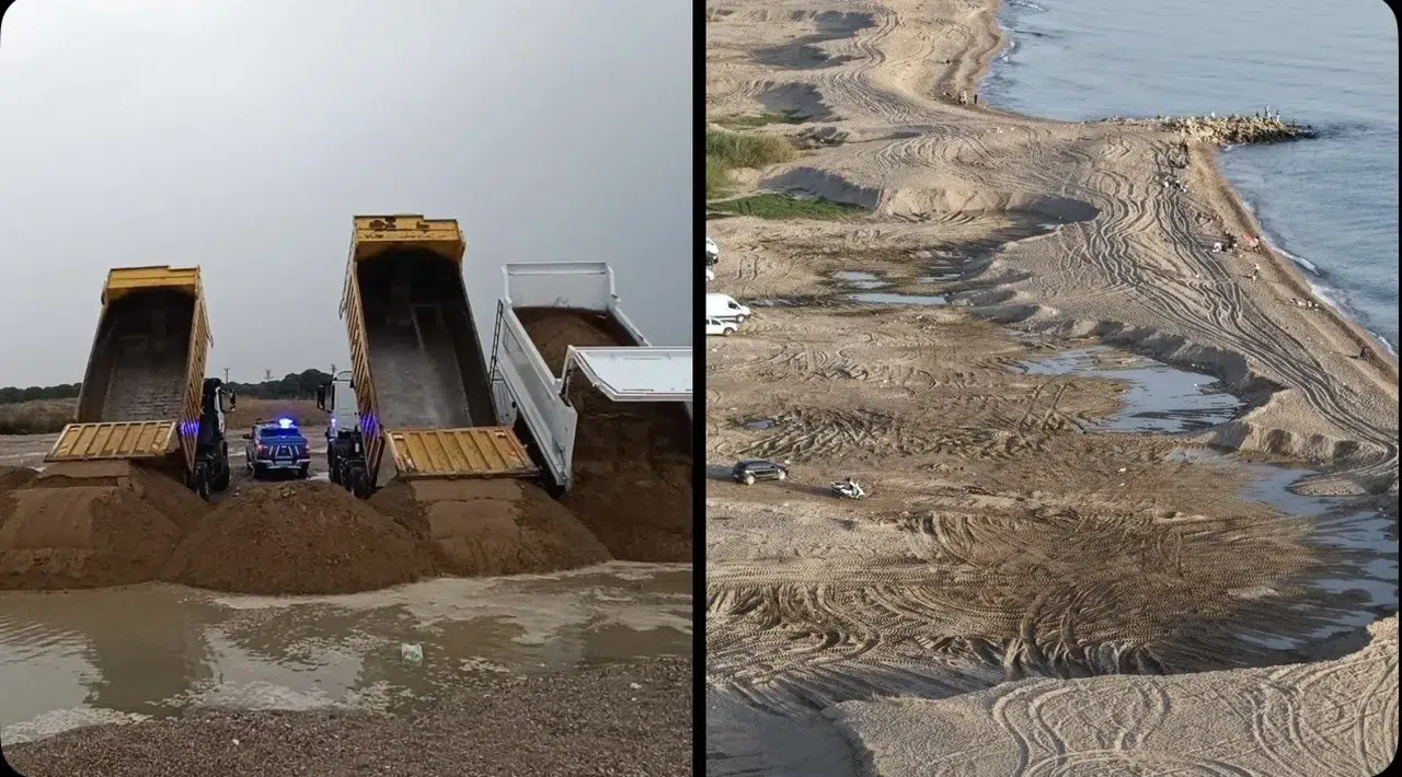MANAVGAT’TAKİ İNŞAAT İÇİN PLAJDAN KUM ÇALAN HIRSIZLAR YAKALANDI!
