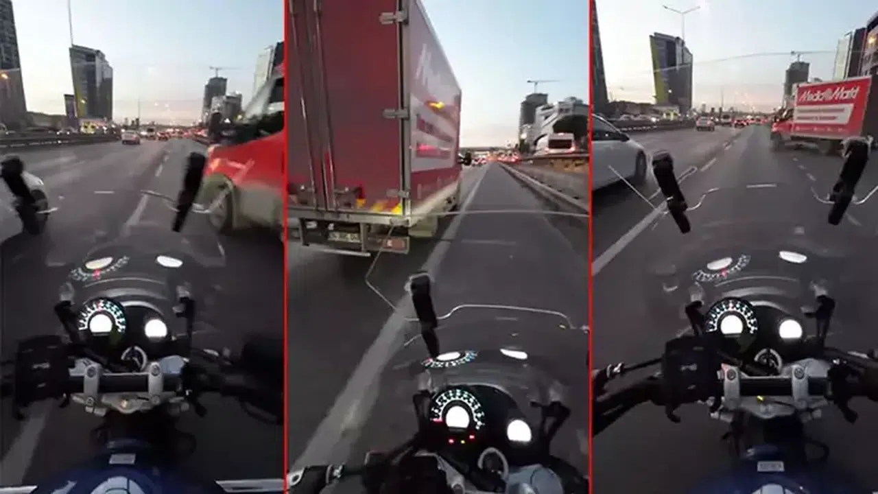 YASAK YOLA GİREN KAMYONET KAZAYA NEDEN OLUYORDU!