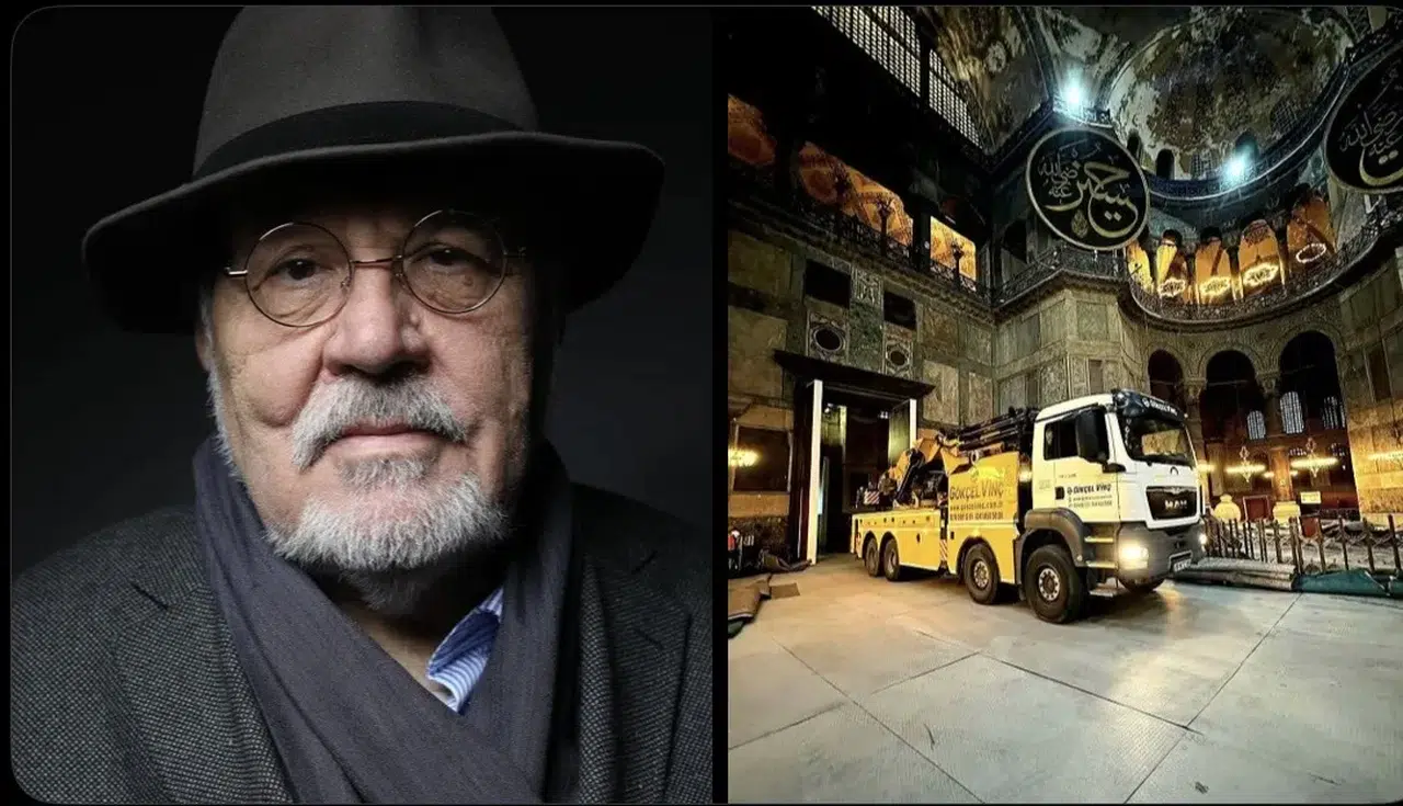 AYASOFYA RESTORASYONU VE KAMYON SOKULMASINI SERT ŞEKİLDE ELEŞTİRDİ!