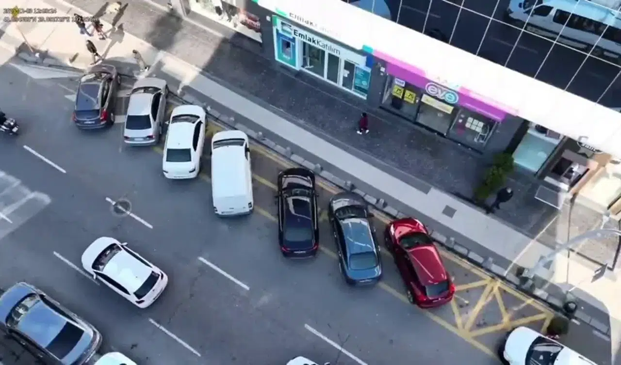 DRONE İLE HATALI PARK YAPANLAR BÖYLE TESPİT EDİLİYOR!