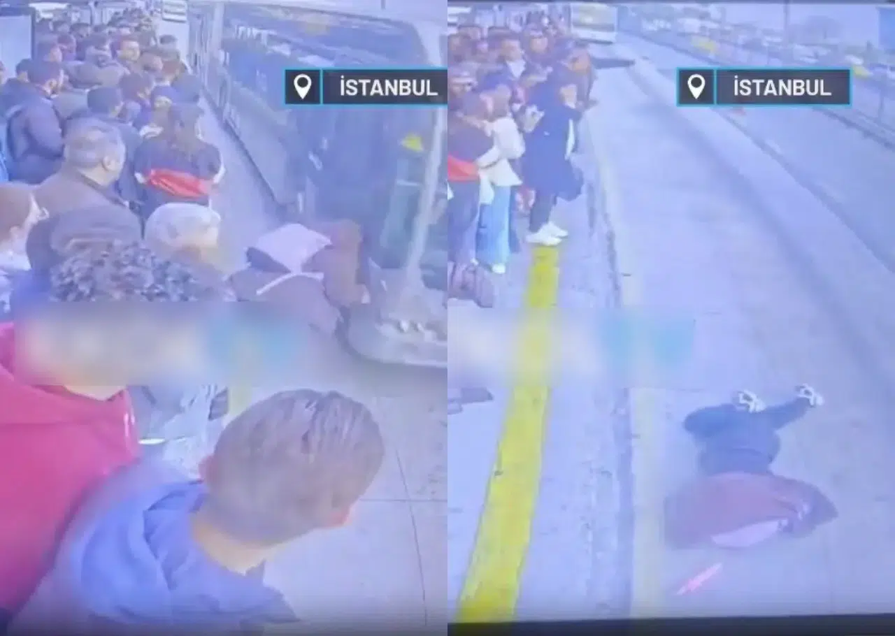 CEVİZLİBAĞ DURAĞI’NDA BAYILAN GENÇ KIZA METROBÜS ÇARPTI!