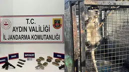 KUŞADASI'NDA RUHSATSIZ SİLAHLAR İLE BİR MAYMUN ELE GEÇİRİLDİ!