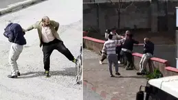 TEKERLEKLİ ARABADAKİ BABASINI AZARLAYINCA HALKTAN DAYAK YEDİ!