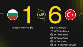 A MİLLİ FUTBOL TAKIMI DEPLASMANDA BULGARİSTAN'A ACIMADI!