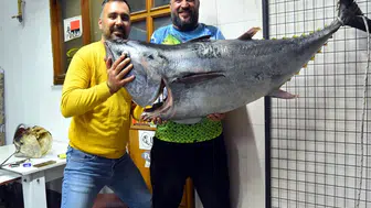 AMATÖR BALIKÇI OLTAYLA 73 KİLOLUK ORKİNOS BALIĞI YAKALADI!