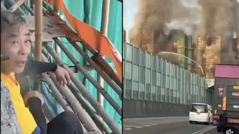 HONG KONG’DAKİ BÜYÜK YANGINDAN ŞOK EDİCİ GÖRÜNTÜLER GELİYOR!