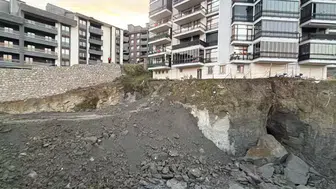 AMASRA’DA İNŞAAT ALANINDA TOPRAK KAYDI!70 KİŞİ EVLERİNDEN  TAHLİYE EDİLDİ!