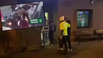 TERS YÖNDEN GELİP MOTOSİKLET SÜRÜCÜSÜNE SALDIRAN YAKALANDI!