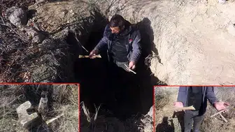 DEFİNECİLER TARİHİ HAYDAR BABA MEZARLIĞI'NI TALAN ETTİ!