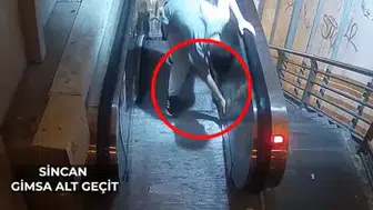 ANKARA'DA YÜRÜYEN MERDİVENLERİ DURDURAN ŞÜPHELİ ARANIYOR!