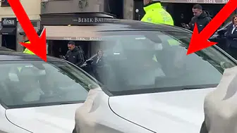 BEBEK'DE LÜKS ARAÇLI KADIN TRAFİĞİ KİLİTLEDİ! POLİSE HAKARET ETTİ!