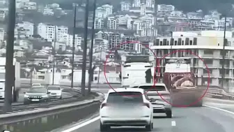 KOCAELİ'DE DAKİKALARCA SOL ŞERİDİ İŞGAL EDEN TIR'A CEZA YAZILDI!