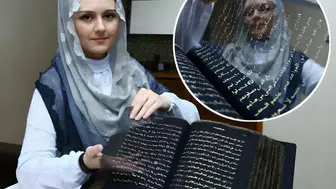 AZERBAYCANLI SANATÇI KURAN-I KERİM’İ 3 YILDA İPEĞE İŞLEDİ!