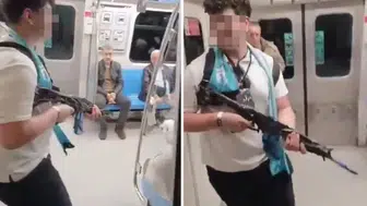 ELİNDE OYUNCAK TÜFEKLE YOLCULARA SİLAH DOĞRULTTU! KİMSE KIPIRDAMADI!