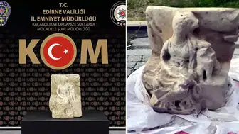 EDİRNE'DE ROMA DÖNEMİNE AİT TANRIÇA KYBELE HEYKELİ ELE GEÇİRİLDİ!