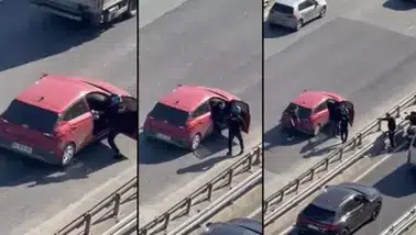 ÇEKMEKÖY'DE YOL VERME KAVGASI KAMERALARA BÖYLE YANSIDI!