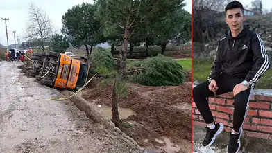 BETON MİKSERİ AĞAÇLARIN ÜZERİNE DEVRİLDİ! 1 ÖLÜ 1 YARALI!