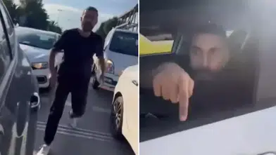 TRAFİKTE ÇOCUKLARININ YANINDA KADINA SALDIRANA CEZA!