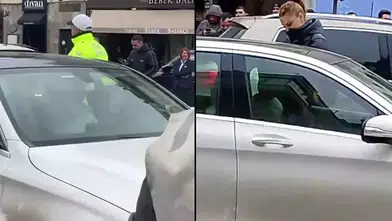 BEBEK'DE TRAFİĞİ KİLİTLEYEN VE POLİSE HAKARET EDEN KADIN HASTANEDE!