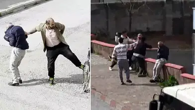 TEKERLEKLİ ARABADAKİ BABASINI AZARLAYINCA HALKTAN DAYAK YEDİ!