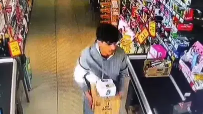 ANKARA'DA MARKETTEN HIRSIZLIK YAPAN GENÇ TUTUKLANDI!