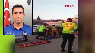 TRAFİK POLİS OTOSU TIR’A ÇARPTI!BİR POLİS ŞEHİT OLDU!BİR POLİS YARALI!