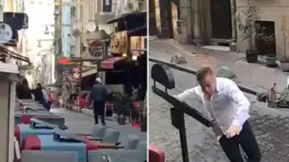 İSTİKLAL CADDESİ’NDE YAŞANAN  SİLAHLI KAVGA BÜYÜK KORKU VE ENDİŞE YARATTI!
