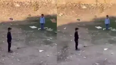 AFAD'IN SİREN TESTİ SIRASINDA ÇOCUKLAR ESAS DURUŞA GEÇTİ!