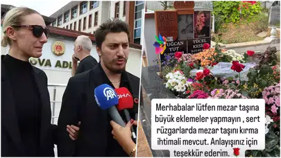 GÜLLÜ'NÜN OĞLU TUĞBERK ANNESİNİN MEZARINI PAYLAŞARAK UYARDI!