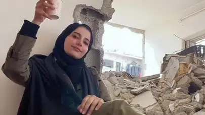 FİLİSTİNLİ AKTİVİST GHADA GAZZE’DEN ANLAMLI FOTOGRAF VERDi!