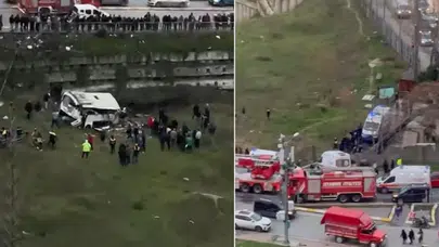 ESENYURT’TA OTOBÜS ŞARAMPOLE YUVARLANDI! ÖLÜ VE YARALILAR VAR!