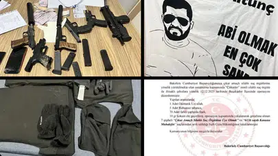 “ÇİRKİNLER ÇETESİ” SUSTURUCULU TAKILMIŞ UZİ VE MASKELERLE YAKALANDI!