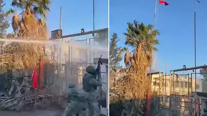 AY YILDIZLI BAYRAĞIMIZ NUSAYBİN'DE YENİDEN GÖNDERE ÇEKİLDİ!