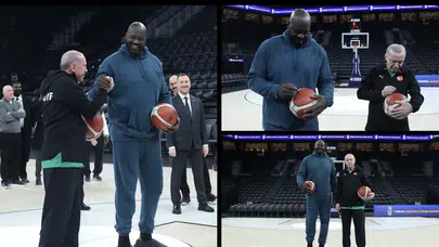 ERDOĞAN İLE ABD’Lİ EFSANE BASKETBOLCU O’NEAL BİRARAYA GELDİ!