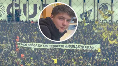 FENERBAHÇE SEYİRCİSİ ATLAS ÇAĞLAYAN’I PANKART İLE ANDI!