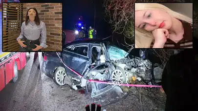 ALKOLLÜ SÜRÜCÜ AĞACA ÇAPRTI! İKİ GENÇ KIZ YAŞAMINI YİTİRDİ!