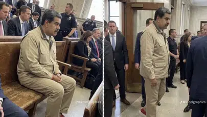 MADURO’NUN MAHKEME ÖNCESİ GÖRÜNTÜSÜ VE İFADESİ ORTAYA ÇIKTI!