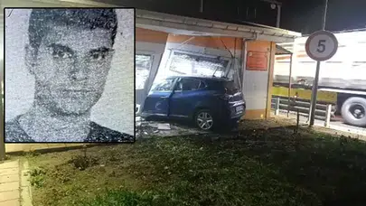 SİLİVRİ'DE KONTROLDEN ÇIKAN OTOMOBİL KGM BİNASINA GİRDİ!