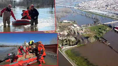 EDİRNE'DE NEHİRLERİN DEBİSİ ARTTI! KÖPRÜLER ULAŞIMA KAPANDI!
