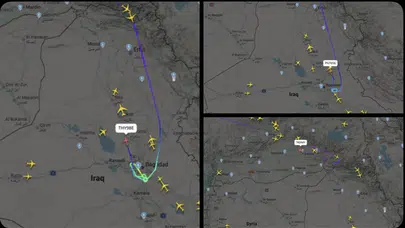 FLAŞ HABER!  BAĞDAT’A  GİDEN AJET VE THY’YE AİT İKİ UÇAK GERİ DÖNDÜ!
