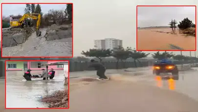 ŞİDDETLİ YAĞMUR İLE DOĞU AKDENİZ'DE SEL VE HEYELAN OLUŞTU!