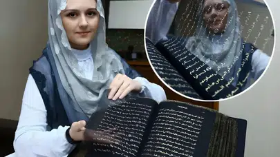 AZERBAYCANLI SANATÇI KURAN-I KERİM’İ 3 YILDA İPEĞE İŞLEDİ!