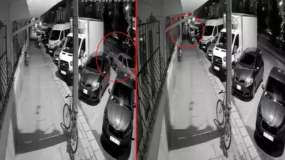 ESKİŞEHİR'DE PARK HALİNDEKİ OTOMOBİLİ BÖYLE ÇALDILAR!