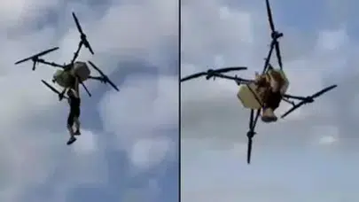 BAFRA'DA DRONE TUTUNARAK YER DEĞİŞTİREN O ÇİFTÇİ DÜŞMÜŞ!