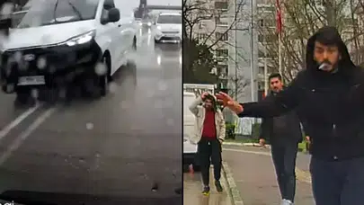 TRAFİKTE YOL VERME TARTIŞMASINDA 3 KİŞİ SÜRÜCÜYE SALDIRDI!