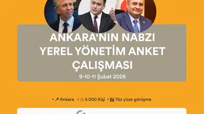 BAŞKENTTE 5 BİN KİŞİYLE YÜZ YÜZE YAPILAN ANKETTE NE SONUÇLAR ÇIKTI?