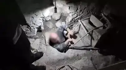 AHŞAP EVİN İÇİNDE HAZİNE ARAYAN 3 KİŞİ  SUÇ ÜSTÜ YAKALANDI!