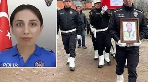 TRAFİK ŞEHİDİ POLİS MEMURU SON YOLCULUĞUNA UĞURLANDI!